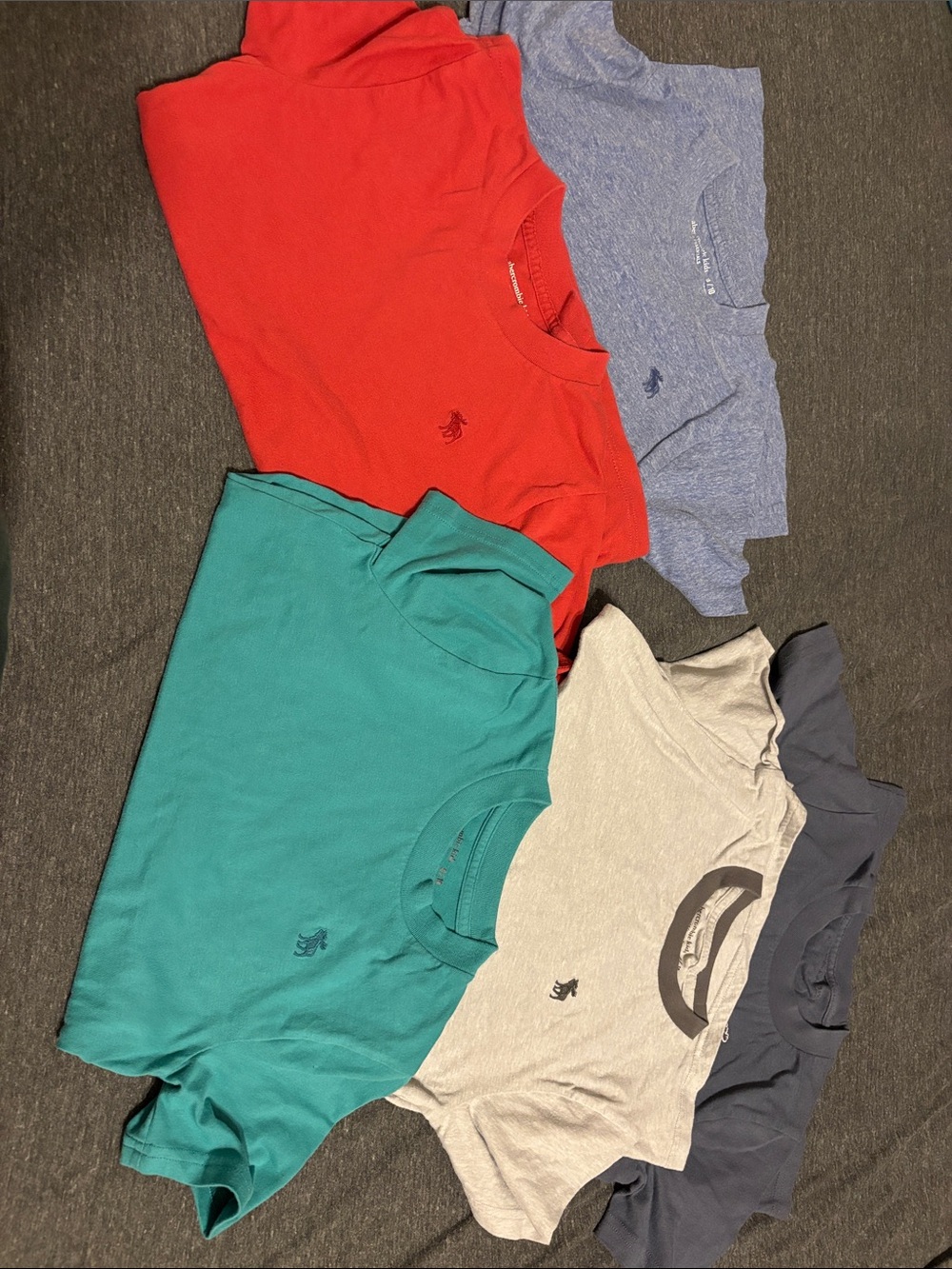 abercrombie kids Short Sleeve Tees in Red, Teal, Light Gray, Blue, Navy